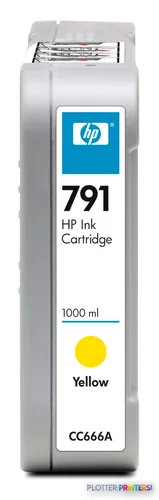 HP 791 Yellow Ink Cartridge, 1000 ml (CC666A)