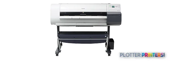 Canon imagePROGRAF iPF720 large format printer product image showing front view on wheeled stand