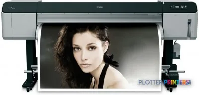 Epson Stylus Pro GS6000 large-format printer displaying a portrait print on media