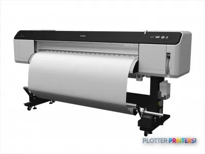 Epson Stylus Pro GS6000 large-format printer with white roll media loaded