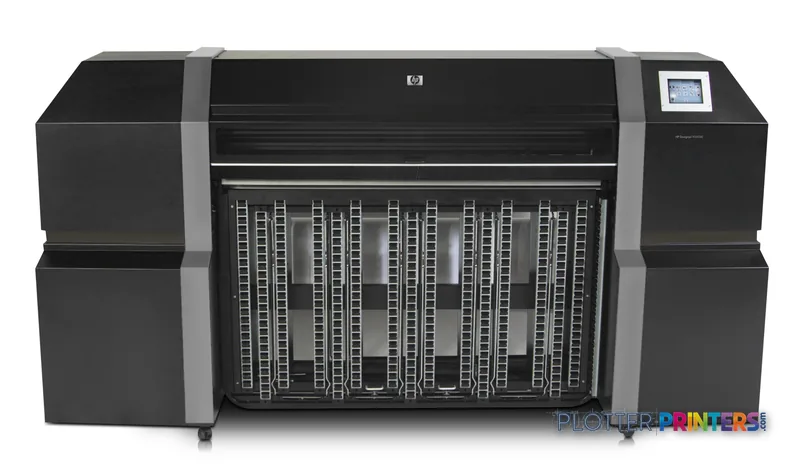 HP DesignJet H35100 EU Printer product image showing front view of black large-format printer with gray accents