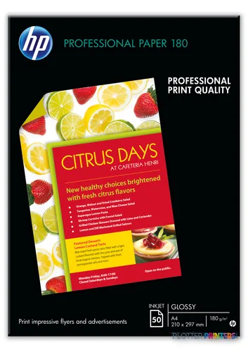 HP C6821A printing paper A3 (297x420 mm) Gloss 50 sheets White