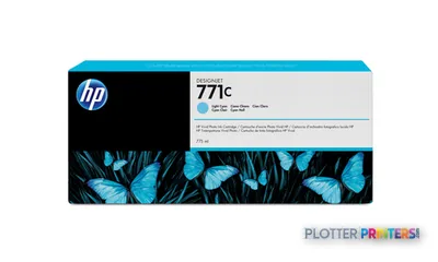 HP 771C 775-ml Light Cyan DesignJet Ink Cartridge