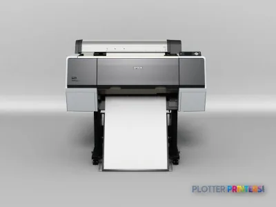 Epson Stylus Pro 7900 Spectro Proofer large-format printer front view with white paper loaded