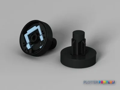 Epson Stylus Pro 7900 Spectro Proofer UV product image showing two black circular components with internal mechanisms visible