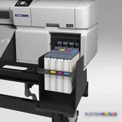 Epson SureColor SC-F7000 large-format printer with ink cartridge system visible on front stand