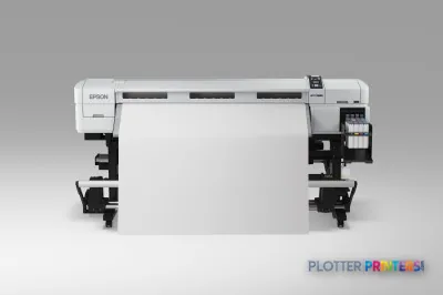 Epson SureColor SC-F7000 large-format printer front view with white paper loaded