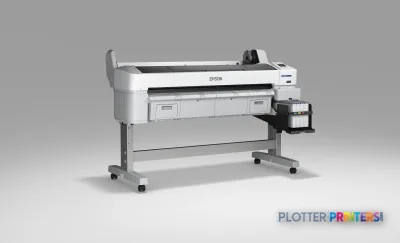 Epson SureColor SC-F6000 large-format printer product image showing front view with white and black chassis on stand