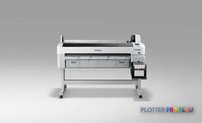 Epson SureColor SC-F6000 large-format printer product image showing front view with white and black chassis on stand