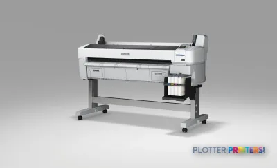 Epson SureColor SC-F6000 large-format printer product image showing front three-quarter view of black and grey inkjet printe…