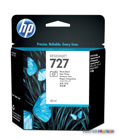 HP 727 Photo Black Ink Cartridge, 40 ml (B3P17A)