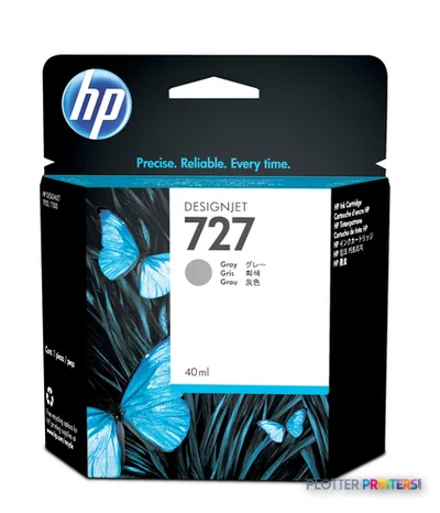 HP 727 Gray Ink Cartridge, 40 ml (B3P18A)