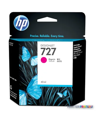 HP 727 Magenta Ink Cartridge, 40 ml (B3P14A)