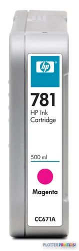 HP 781 Magenta Ink Cartridge, 500 ml (CC671A)