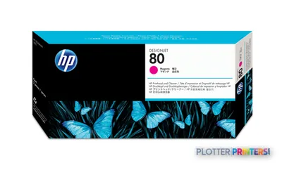 HP 80 Magenta DesignJet Printhead and Printhead Cleaner print head Thermal inkjet