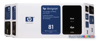HP 81 Value Pack 680-ml Black DesignJet Dye Ink Cartridge and Printhead print head Thermal inkjet