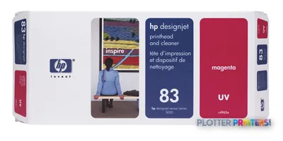 HP 83 Magenta DesignJet UV Printhead and Printhead Cleaner
