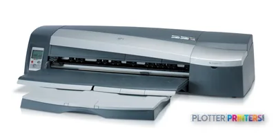 HP Designjet 130nr Printer product image showing large-format printer with open output tray
