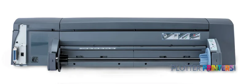 HP Designjet 130nr large-format printer product image showing front view with paper feed slot and control panel
