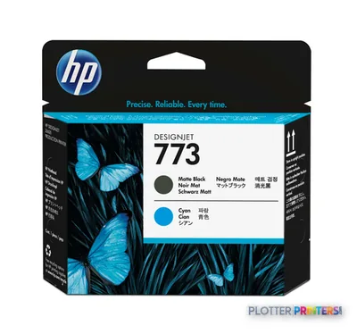 HP 773 Matte Black/Cyan DesignJet Printhead