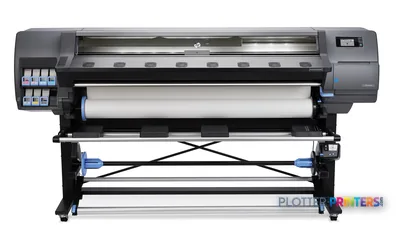 HP Latex 330 Printer product image showing large-format printer with roll feed system and stand