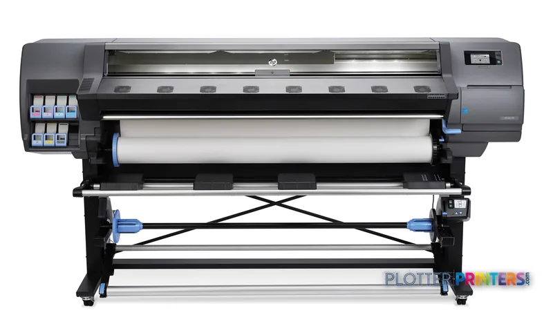 HP Latex 330 Printer product image showing large-format printer with roll feed system and stand