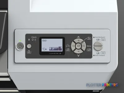 Epson Stylus Pro 11880 control panel with LCD screen and navigation buttons