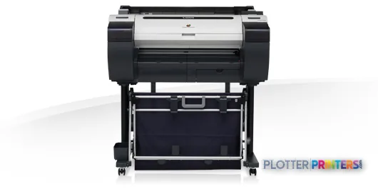 Canon imagePROGRAF iPF685 large format printer product image showing black and grey inkjet printer on stand