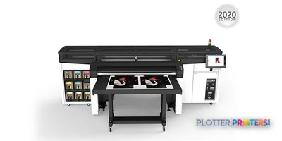 HP Designjet Z6600 large format printer with annotated features showing ink cartridges and control panel