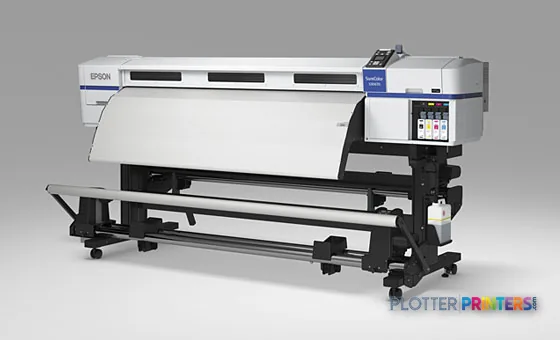 Epson SureColor S30670 large format printer product image showing white and black inkjet printer with roll feed system