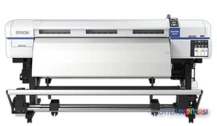 Epson SureColor S30670 large format printer front view showing white and black body with paper feed system