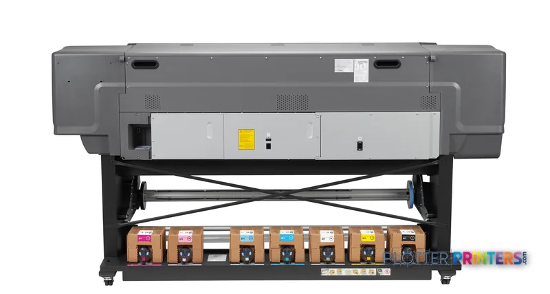 HP Latex 370 large-format printer product image showing grey printer with ink cartridges visible below