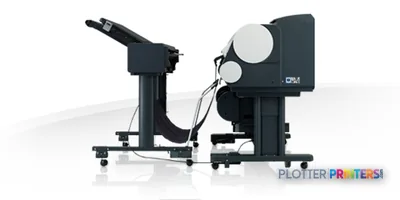Canon imagePROGRAF iPF850 large format printer product image showing grey and black inkjet printer with media handling system