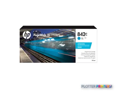 HP 842C 775-ml Cyan PageWide XL Ink Cartridge