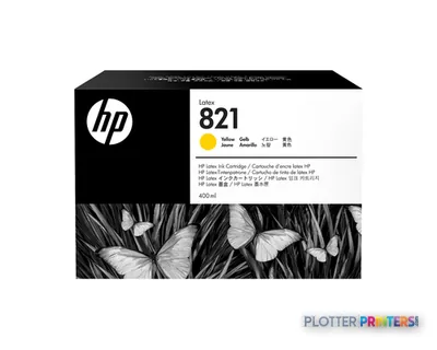 HP 821 400-ml Yellow Latex Ink Cartridge