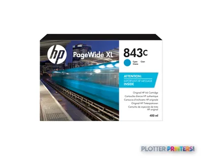 HP 843C 400-ml Cyan PageWide XL Ink Cartridge