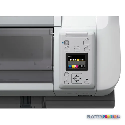 Epson SureColor T7072SR large format printer product image showing control panel with touchscreen display