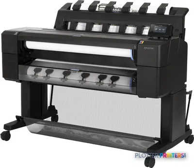 HP DesignJet T1530 36-in Printer product image showing black large-format thermal inkjet printer with roll feed system