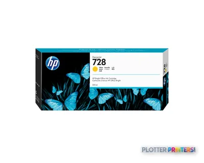 HP 728 300-ml Yellow DesignJet Ink Cartridge