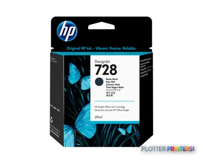 HP 728 69-ml Matte Black DesignJet Ink Cartridge