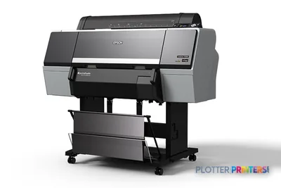 Epson SureColor P7000 Commercial Edition large format printer product image showing front view with grey and black chassis o…