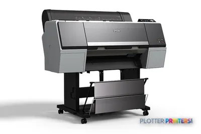 Epson SureColor P7000 Commercial Edition large format printer product image showing grey and black inkjet printer on stand