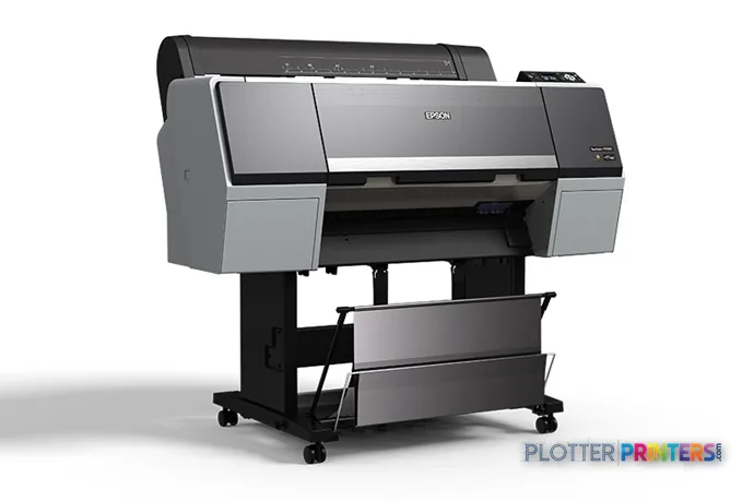 Epson SureColor P7000 Commercial Edition large format printer product image showing grey and black inkjet printer on stand