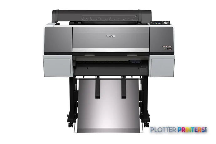 Epson SureColor P7000 Commercial Edition large format printer front view with grey and black chassis on stand