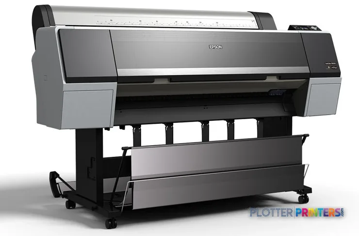 Epson SureColor P8000 Standard Edition large format printer product image showing grey and black inkjet printer on stand