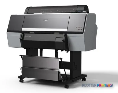 Epson SureColor P9000 Standard Edition large format printer product image showing grey and black inkjet printer on stand