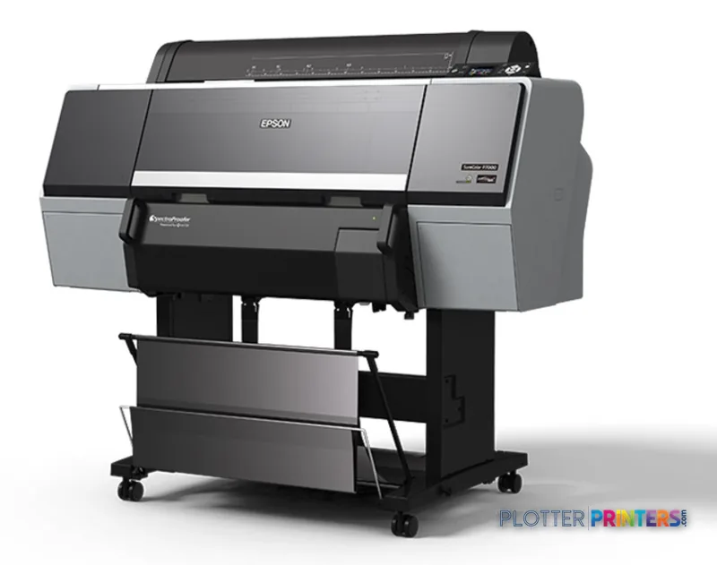 Epson SureColor P9000 Standard Edition large format printer product image showing grey and black inkjet printer on stand