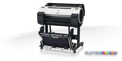 Canon imagePROGRAF iPF670 large format printer product image showing black and white inkjet printer on stand