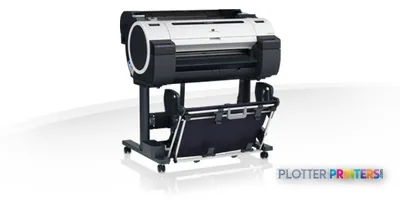 Canon imagePROGRAF iPF670 large format printer product image showing black and grey inkjet printer on stand