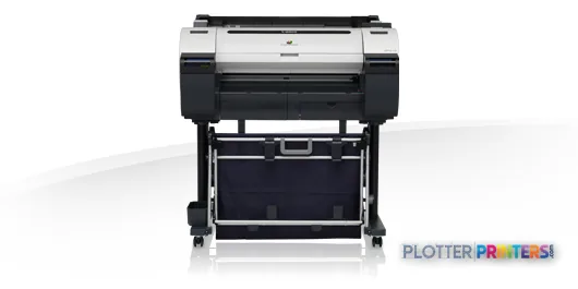 Canon imagePROGRAF iPF670 large format printer product image showing front view with open lower tray
